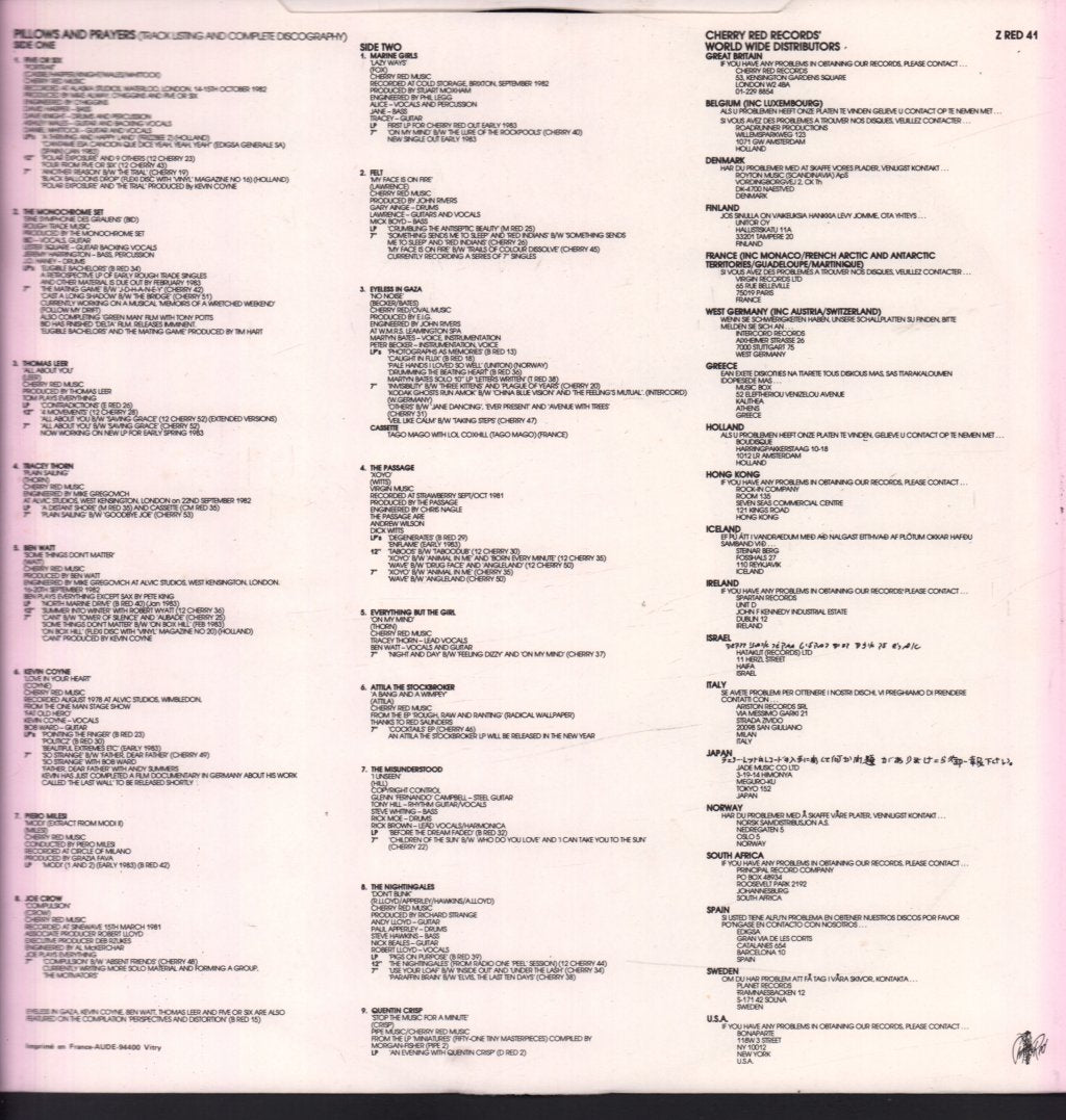 Various Artists - Pillows And Prayers - Lp