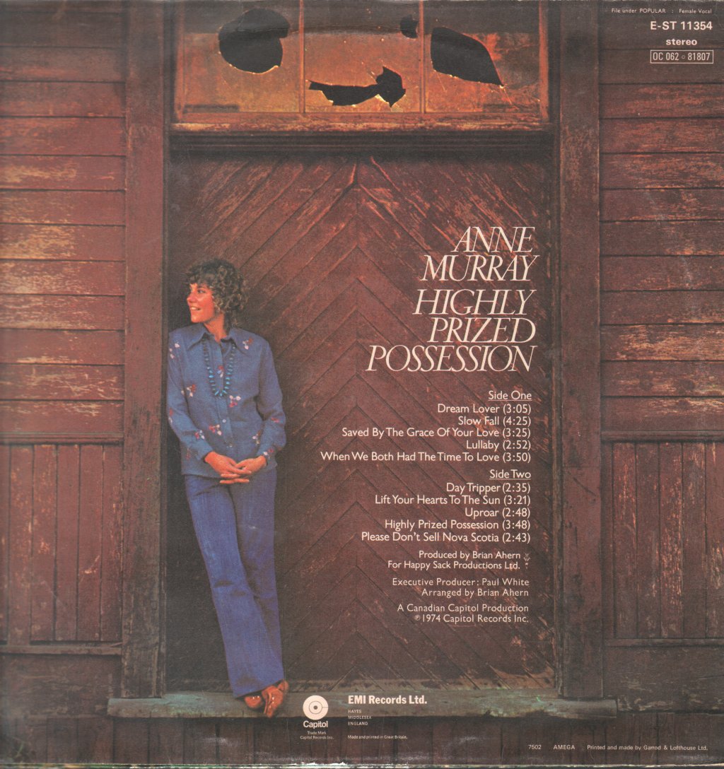 Anne Murray - Highly Prized Possession - Lp