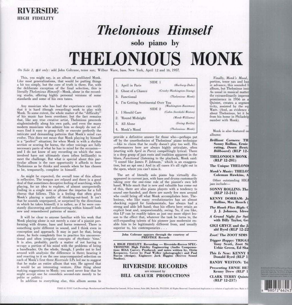 Thelonious Monk - Thelonious Himself - Lp