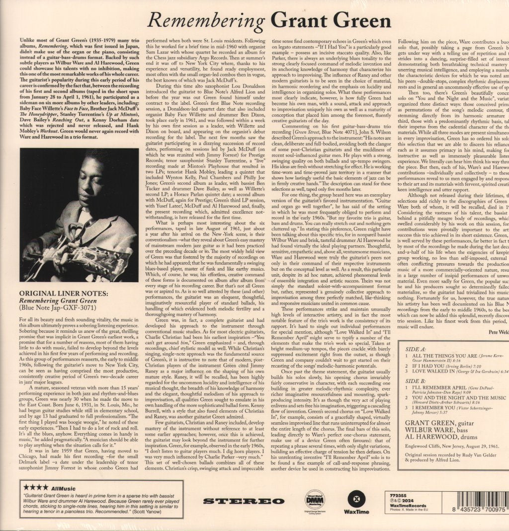 Grant Green - Remembering - Lp