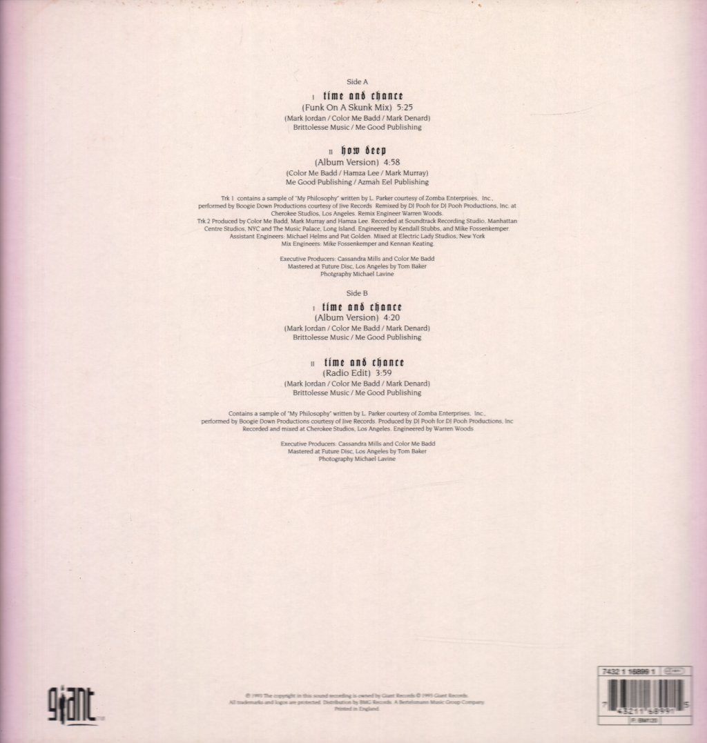 Color Me Badd - Time And Chance - 12 Inch