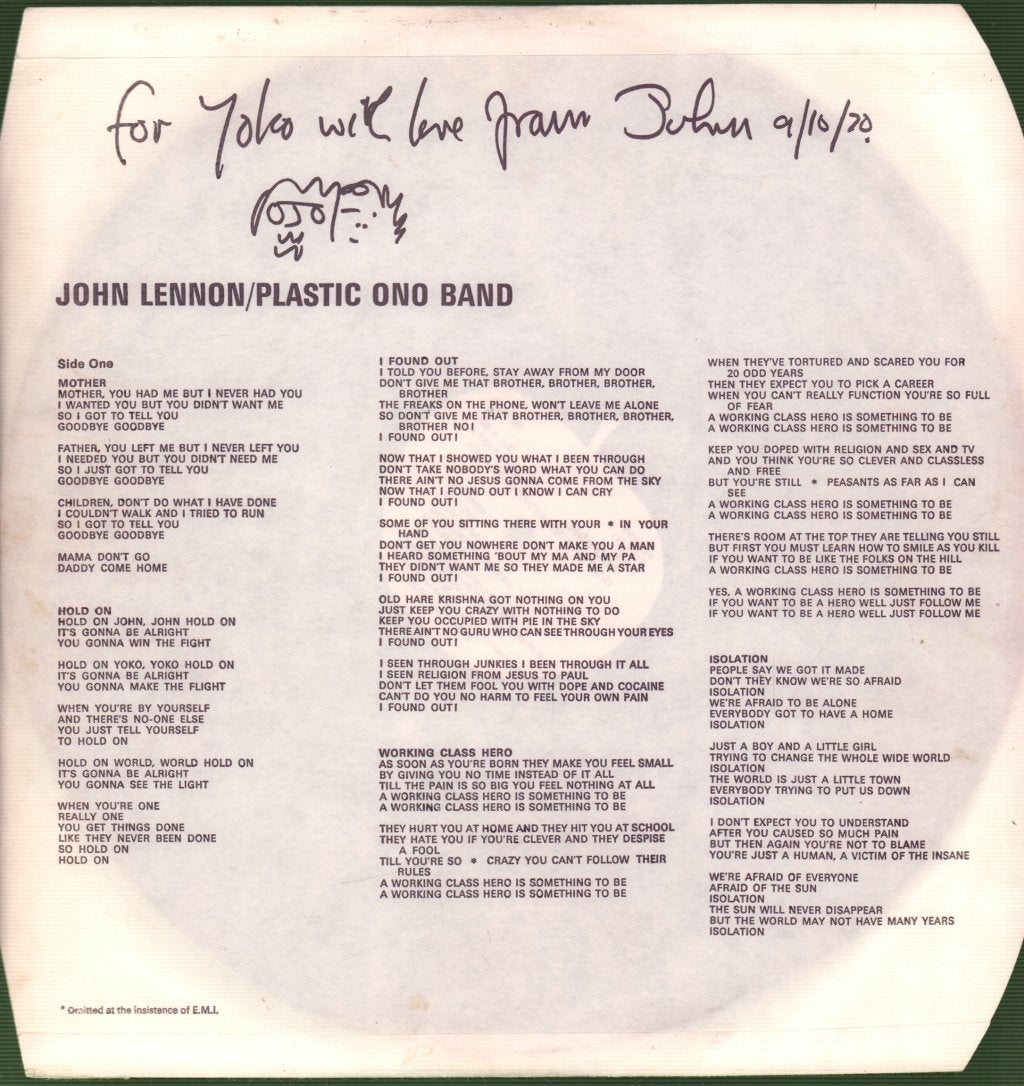 John Lennon - Plastic Ono Band - Lp