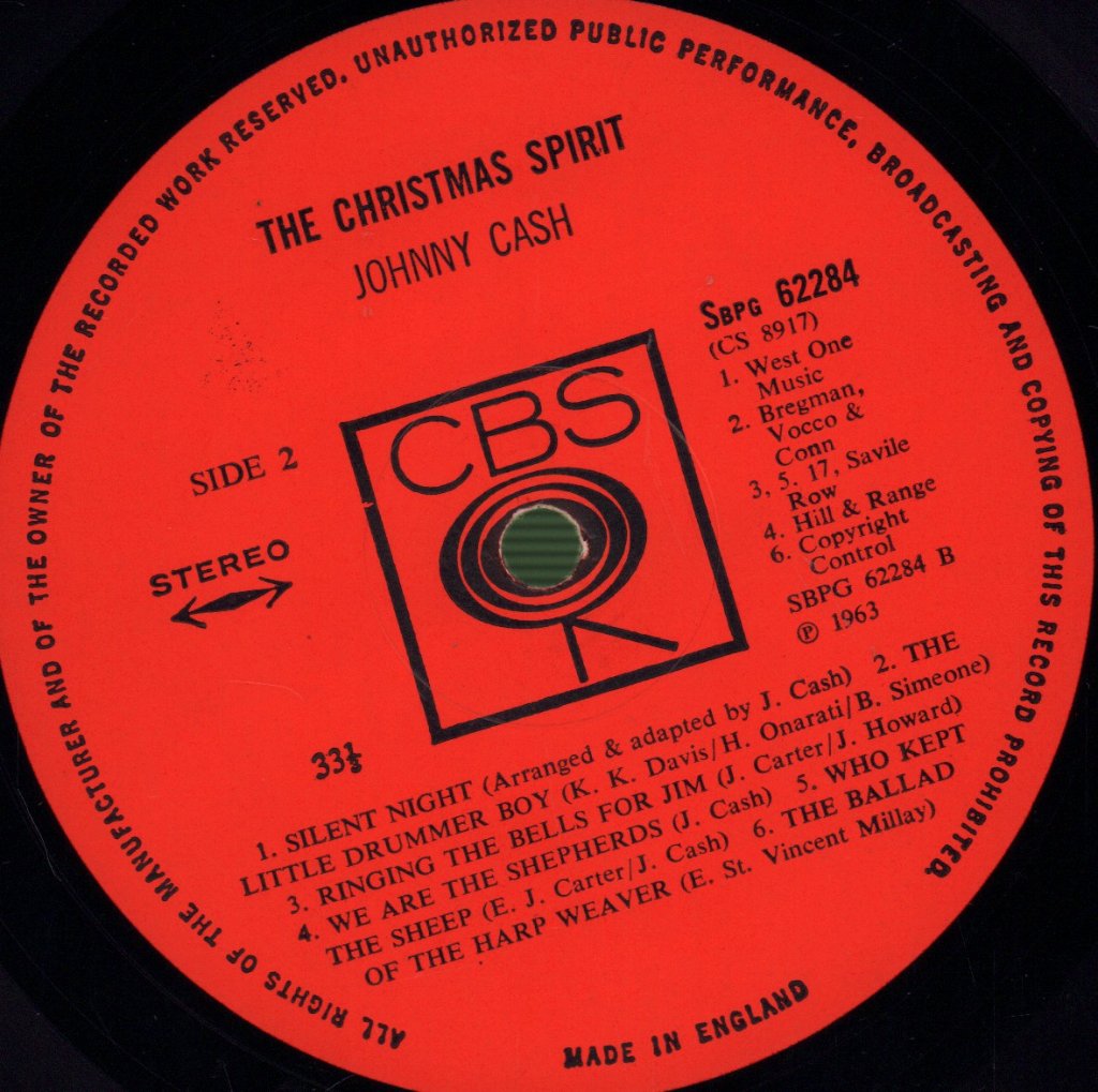Johnny Cash - Christmas Spirit - Lp