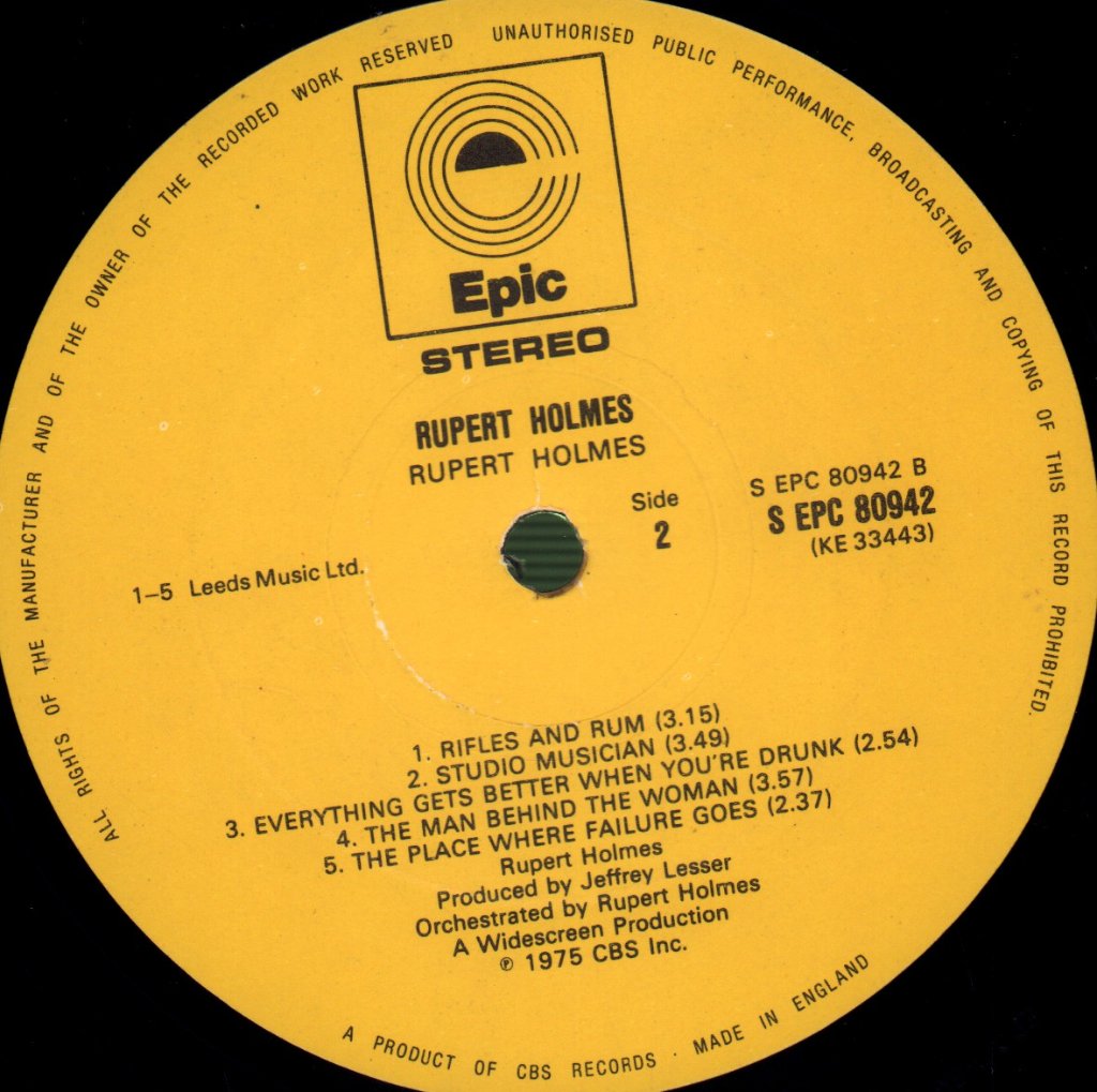 Rupert Holmes - Rupert Holmes - Lp
