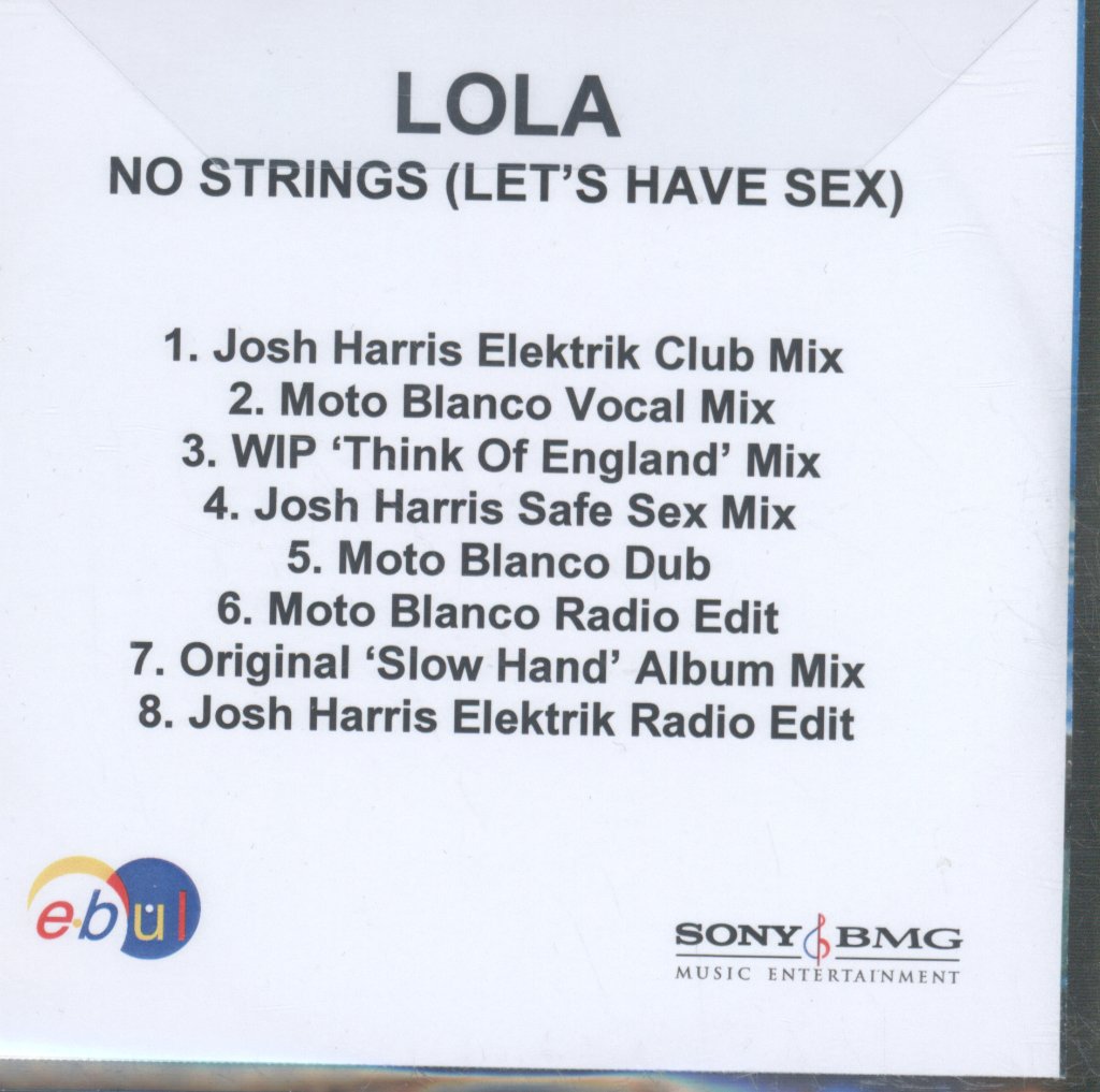 Lola (Dance) - No Strings (Let's Have SEX) - Cdr