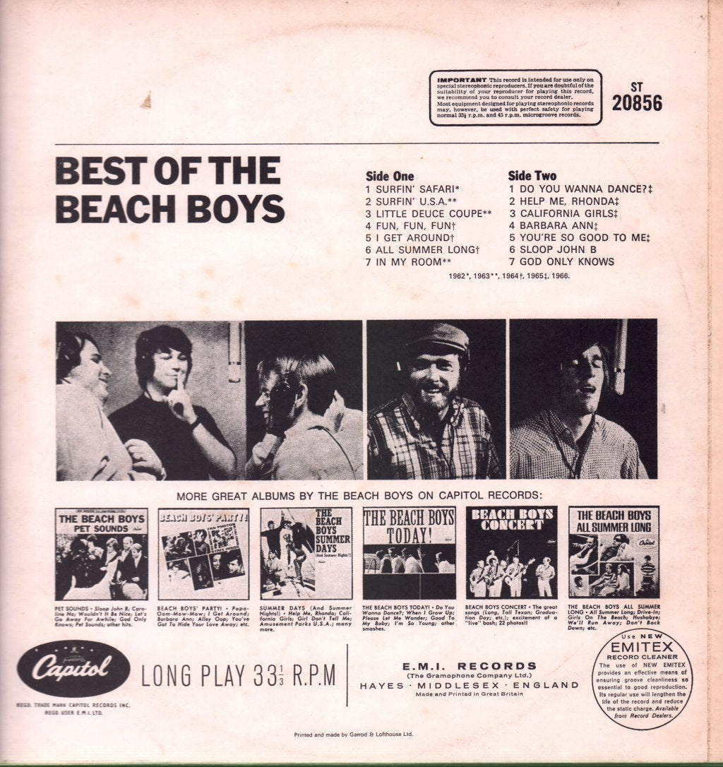 Beach Boys - Best Of The Beach Boys - Lp