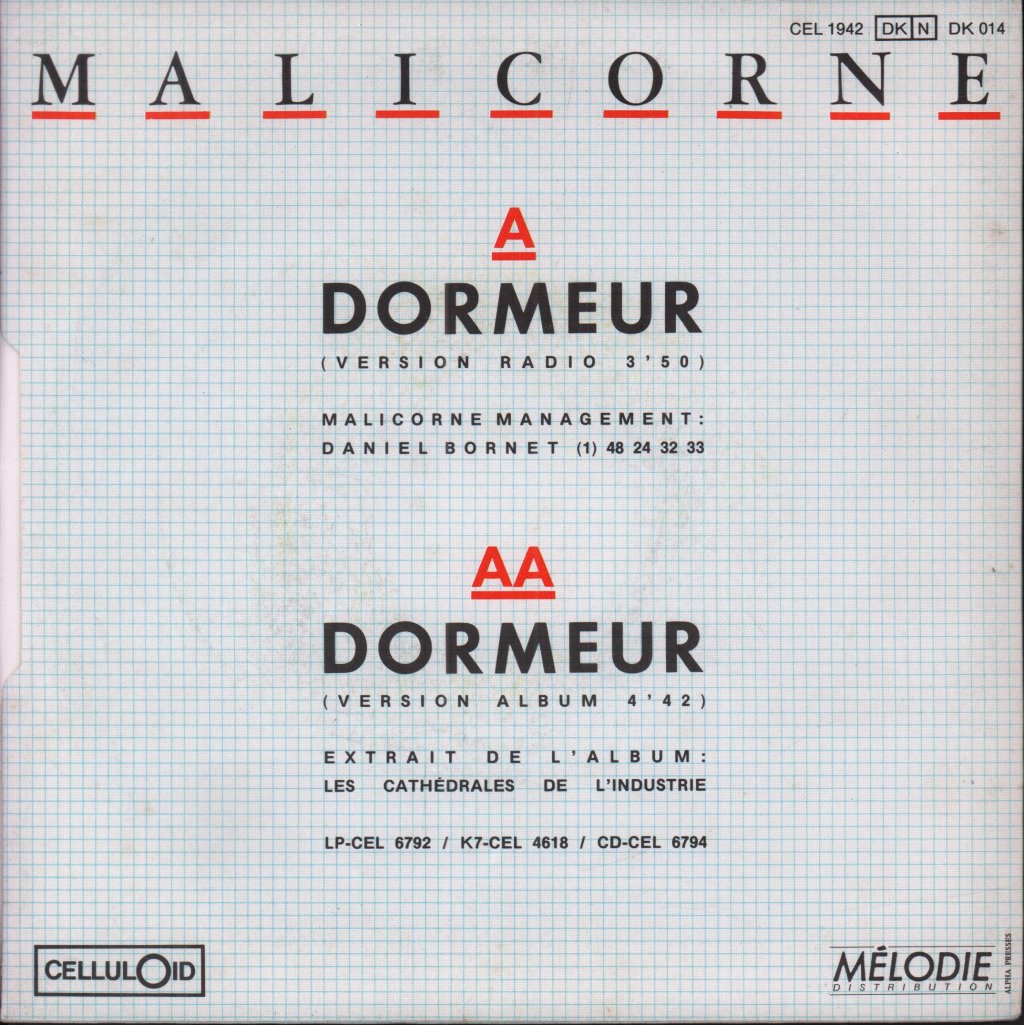 Malicorne - Dormeur - 7 Inch
