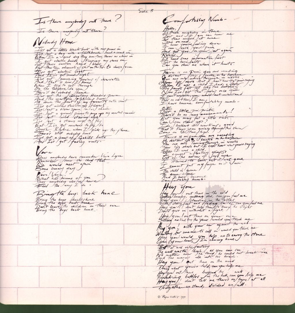 Pink Floyd - Wall - Double Lp