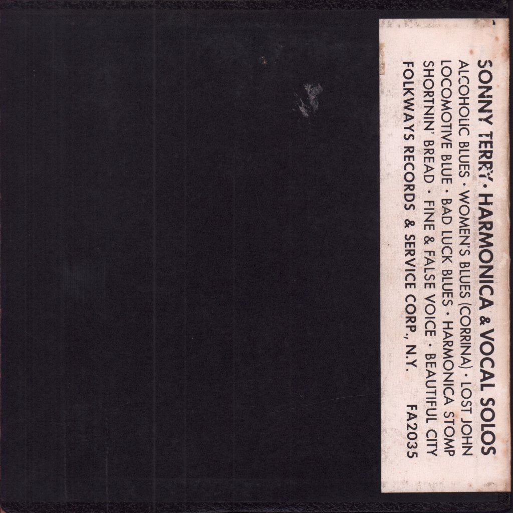 Sonny Terry - Harmonica & Vocal Solos - 10 Inch