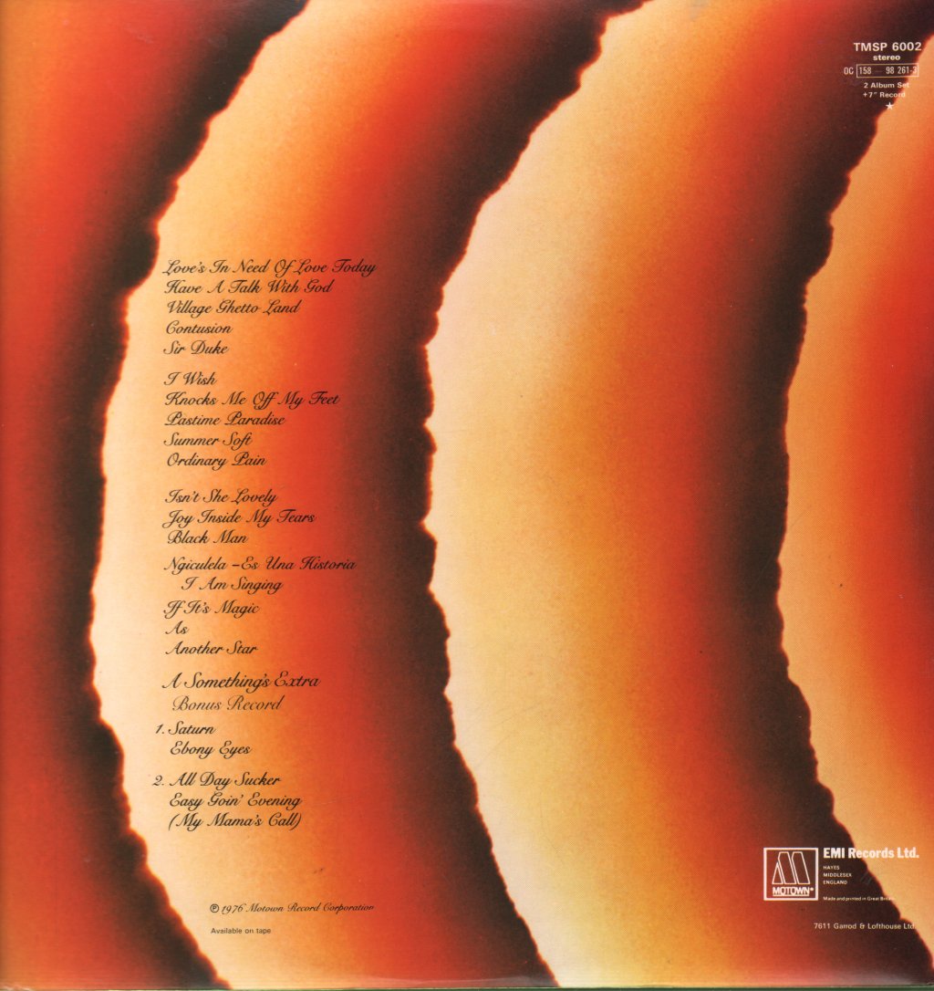 Stevie Wonder - Songs In The Key Of Life - Double Lp