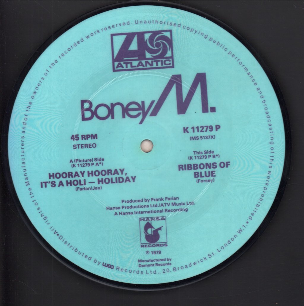 Boney M - Hooray Hooray It's A Holi-Holiday - 7 Inch