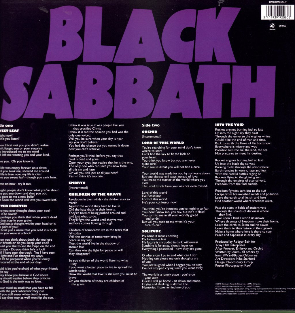 Black Sabbath - Master Of Reality - Lp
