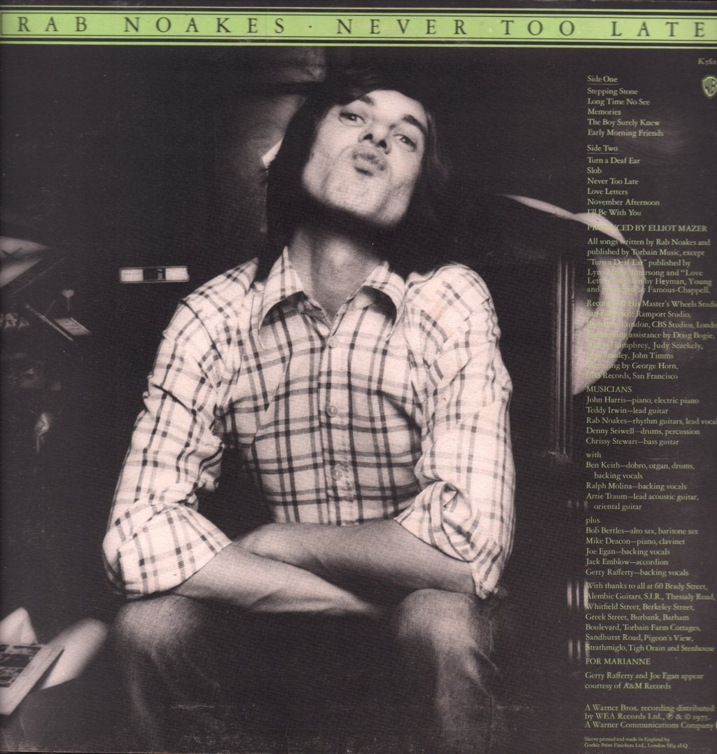 Rab Noakes - Never Too Late - Lp