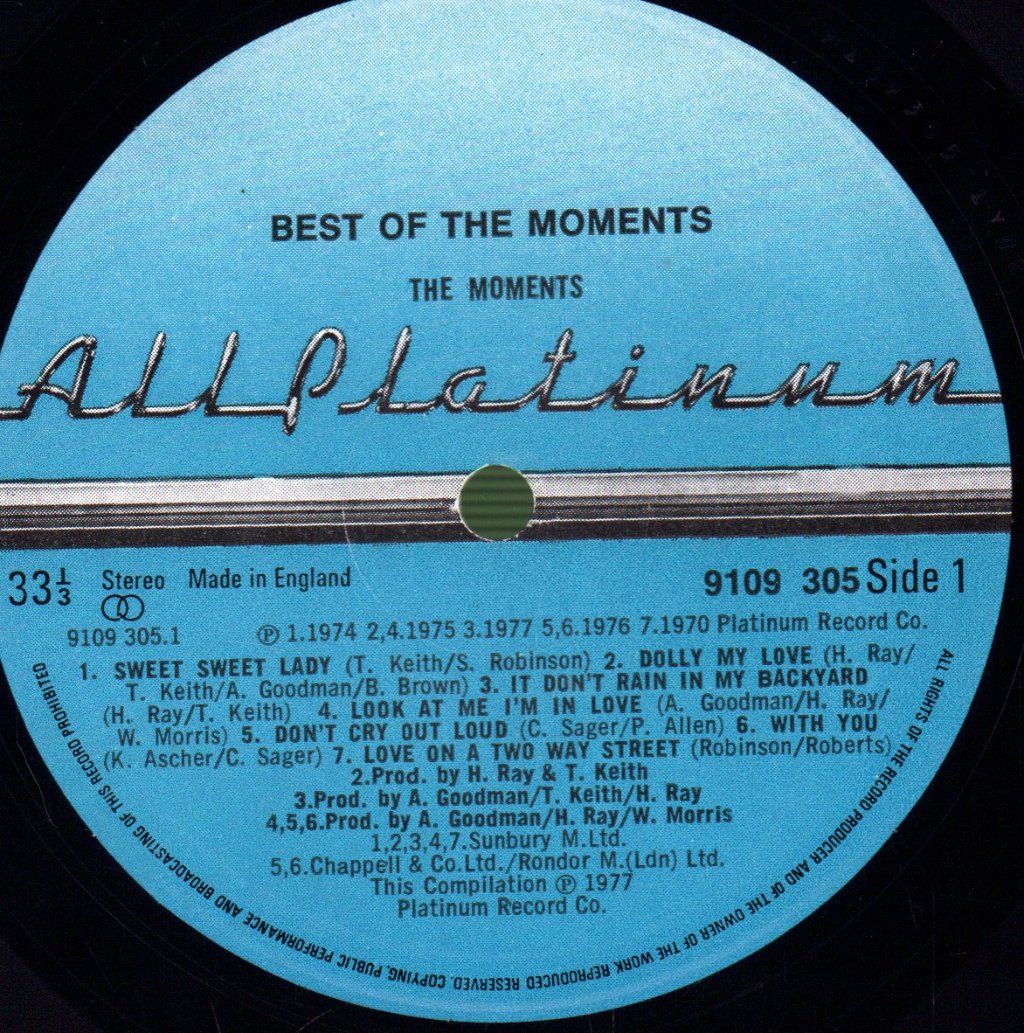 Moments - Best Of The Moments - Lp
