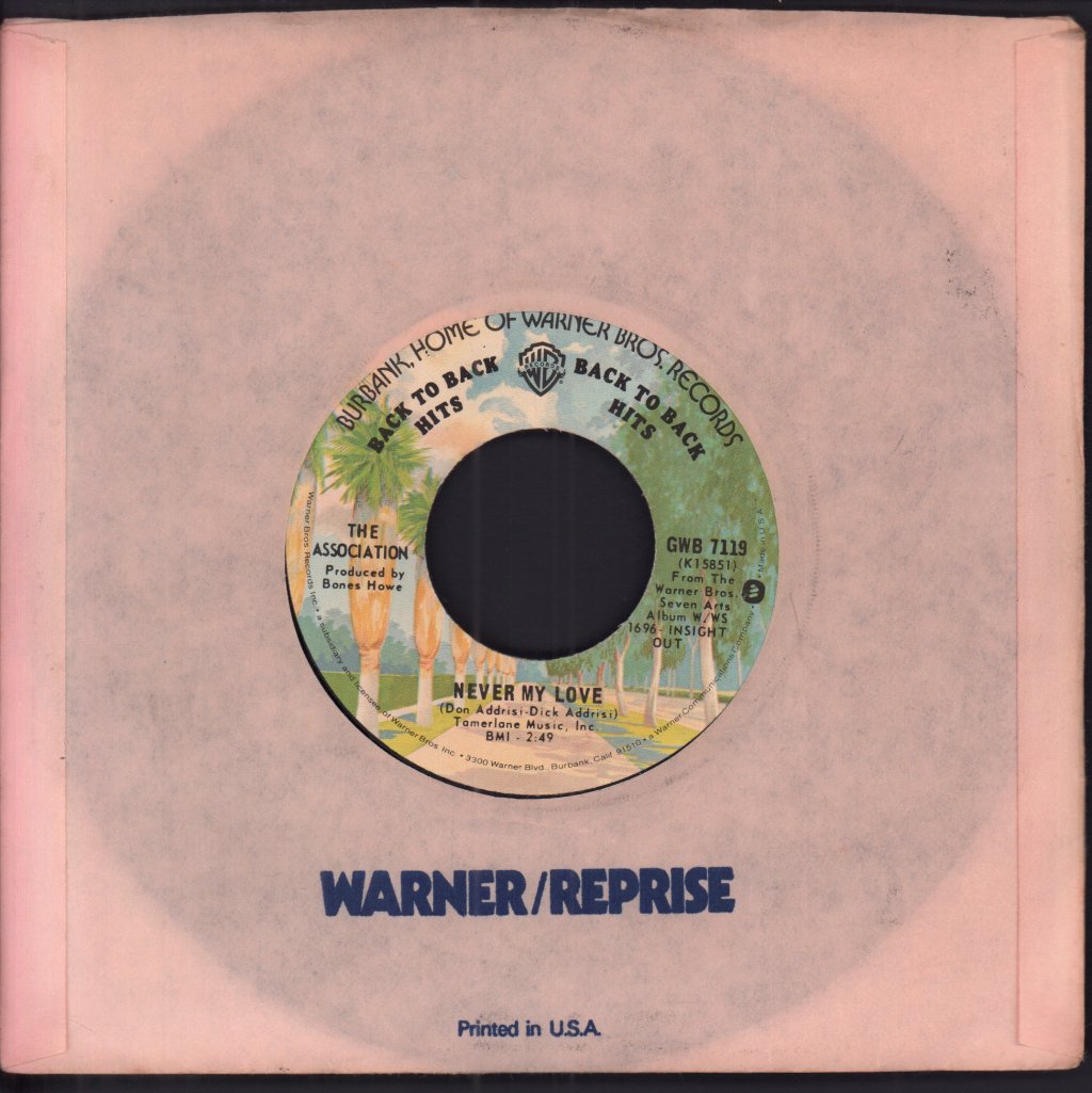 Association - Never My Love / Windy - 7 Inch