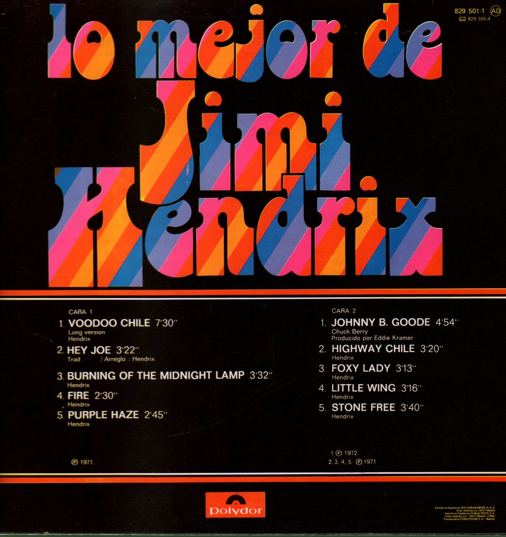 Jimi Hendrix - Lo Mejor De Jimi Hendrix - Lp