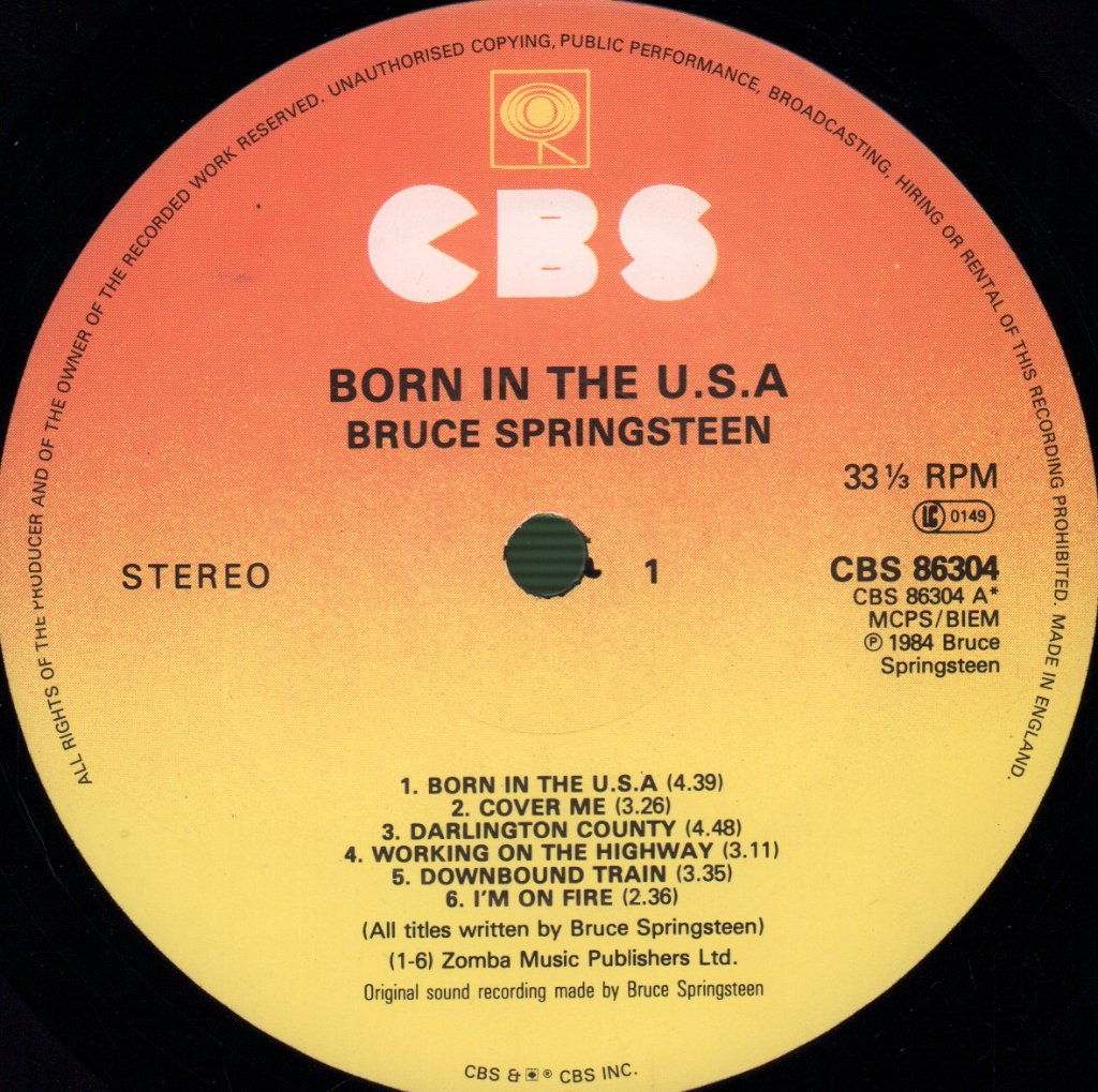 Bruce Springsteen - Born In The Usa - Lp