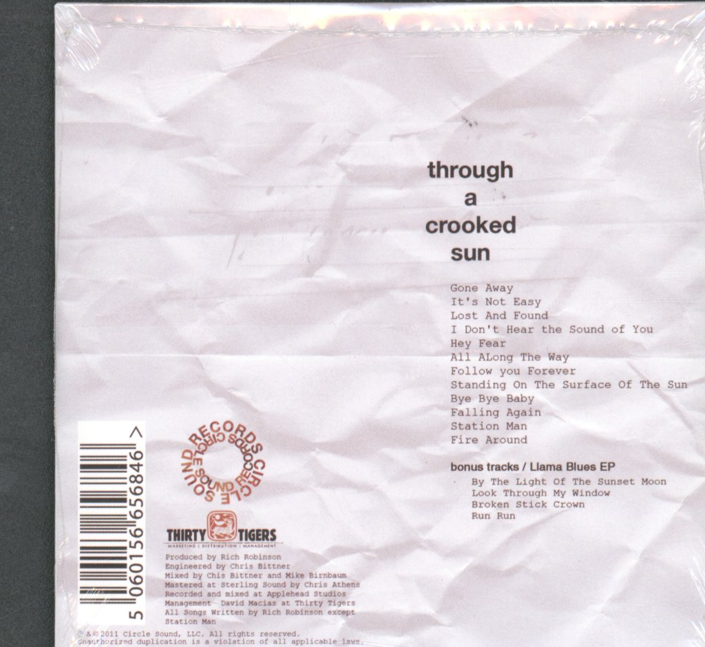 Rich Robinson - Through A Crooked Sun - Cd