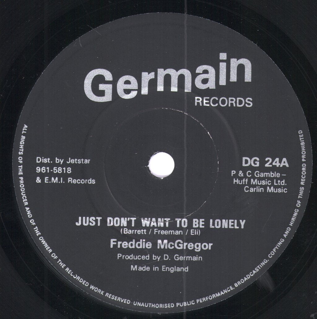 Freddie McGregor - Just Don't Want To Be Lonely - 7 Inch