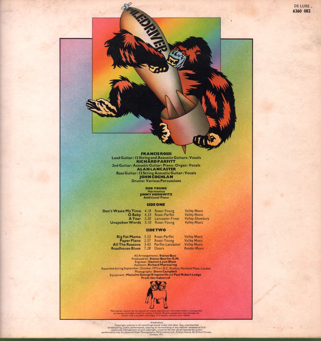 Status Quo - Piledriver - Lp
