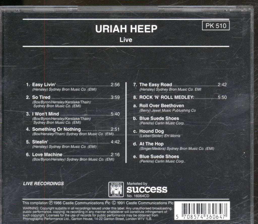 Uriah Heep - Live - Cd