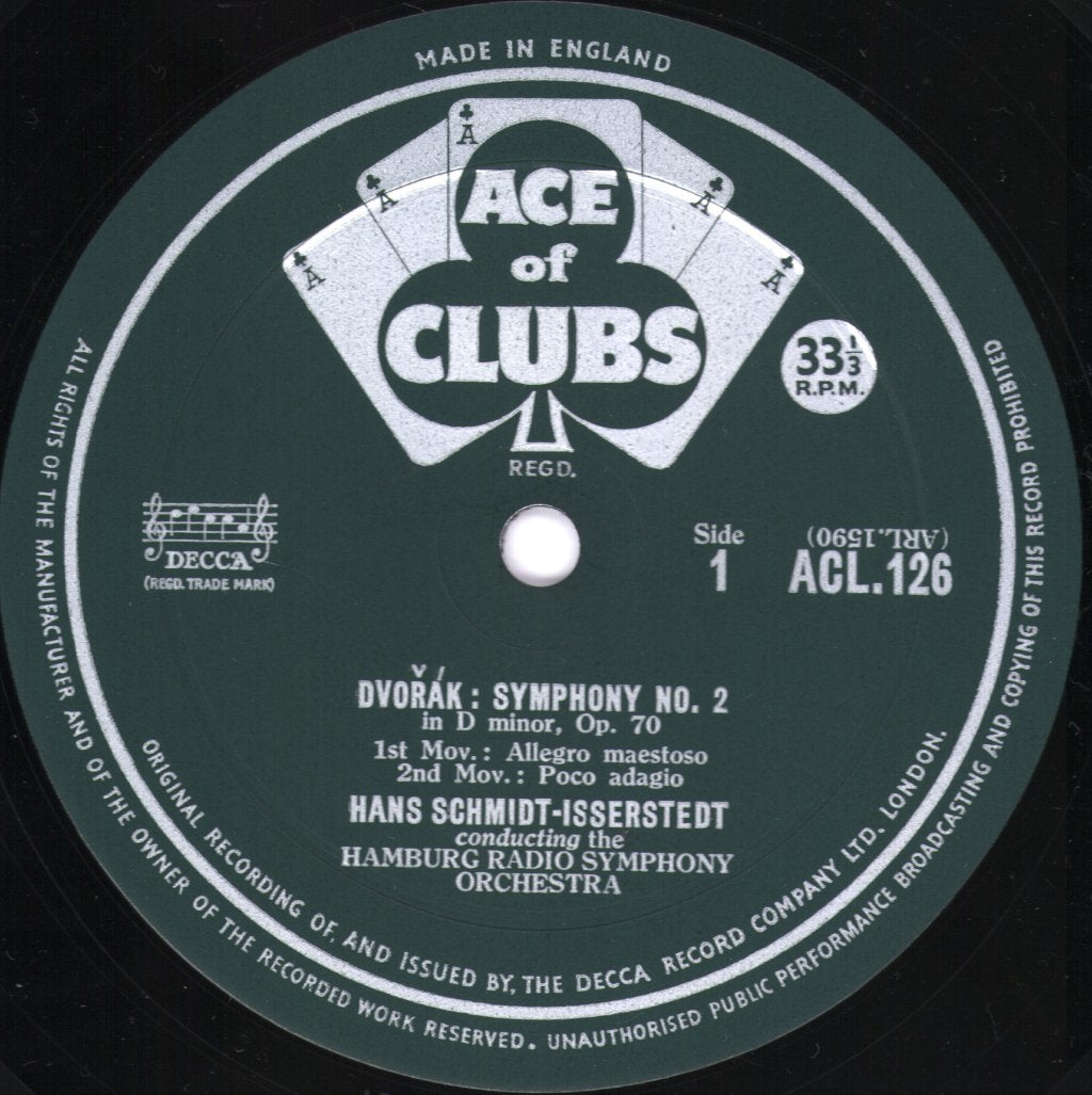 Hans Schmidt Isserstedt / Hamburg Radio Symphony Orch. - Dvorak - Symphony No.2 In D Minor - Lp