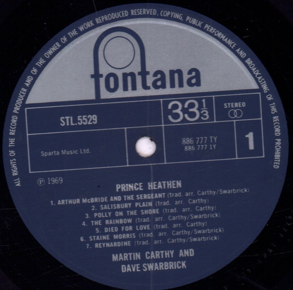 Martin Carthy And Dave Swarbrick - Prince Heathen - Lp