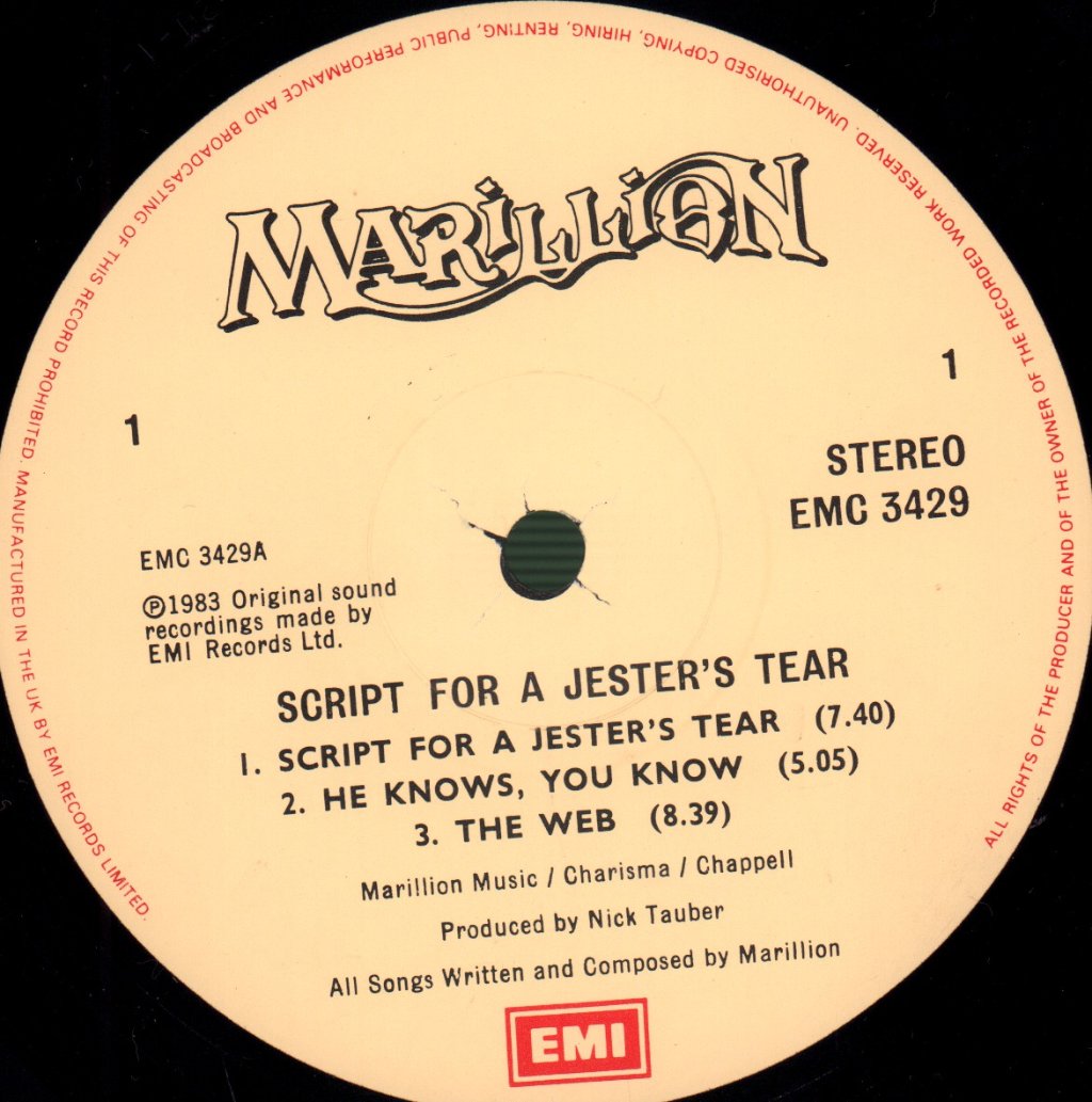 Marillion - Script For A Jester's Tear - Lp