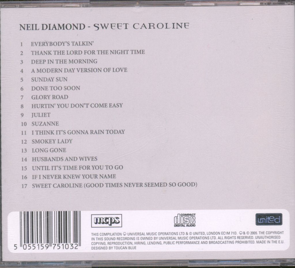Neil Diamond - Sweet Caroline utd103 - Cd
