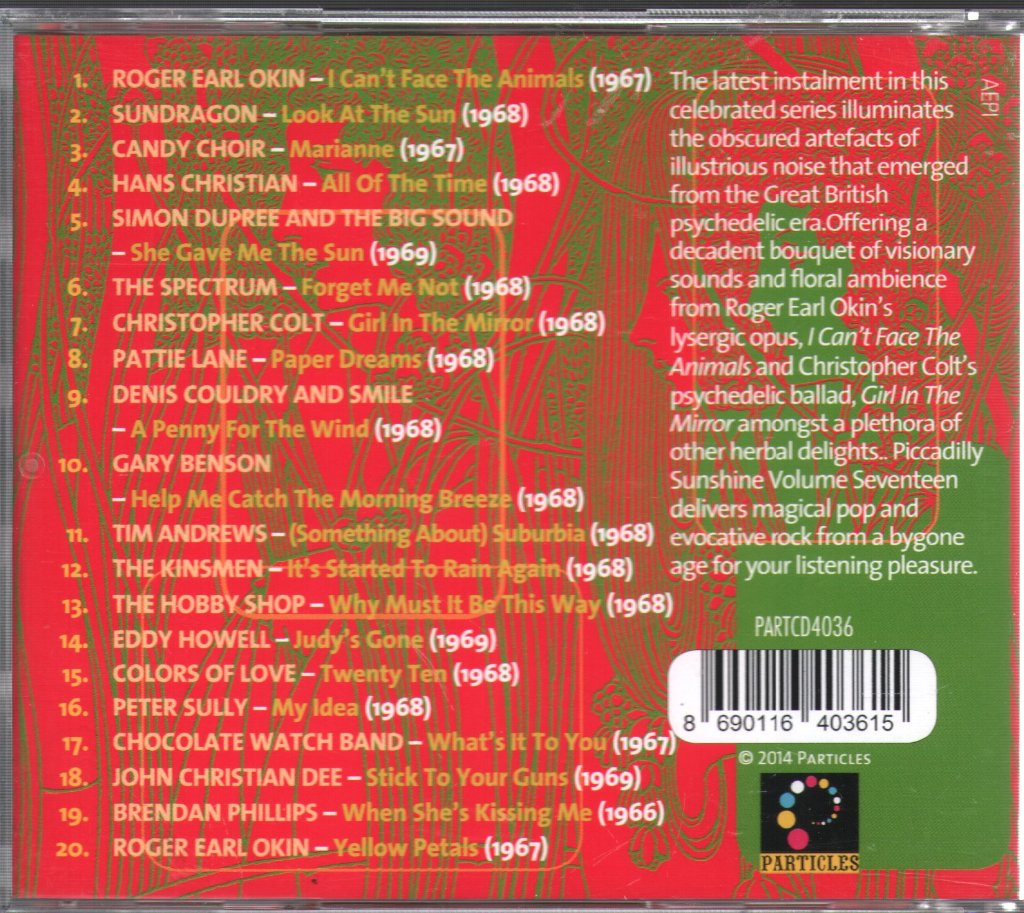 Various Artists - Piccadilly Sunshine Part Seventeen (British Pop Psych And Other Flavours 1966 - 1969) - Cdr