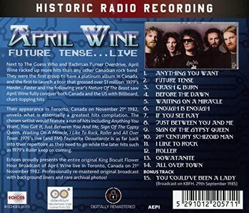 April Wine - Future Tense...Live - Cd