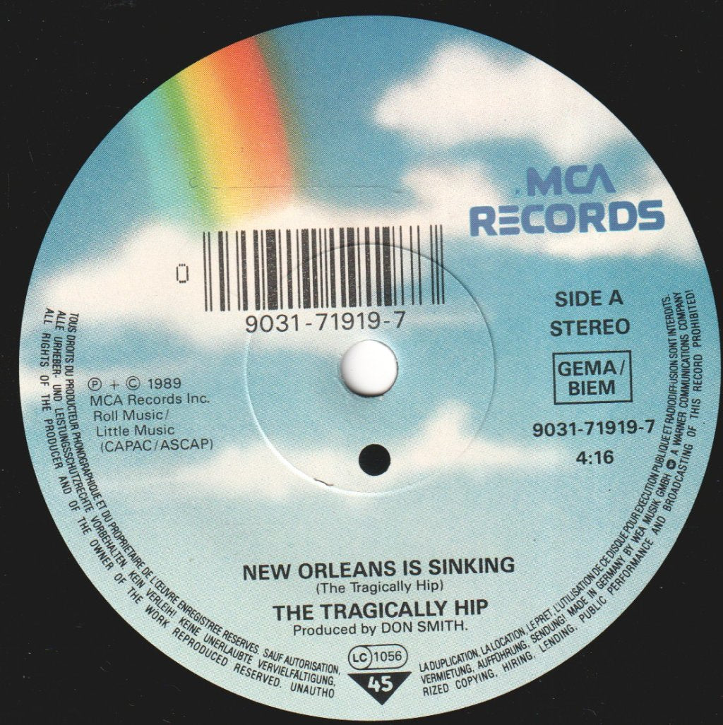 Tragically Hip - New Orleans Is Sinking - 7 Inch