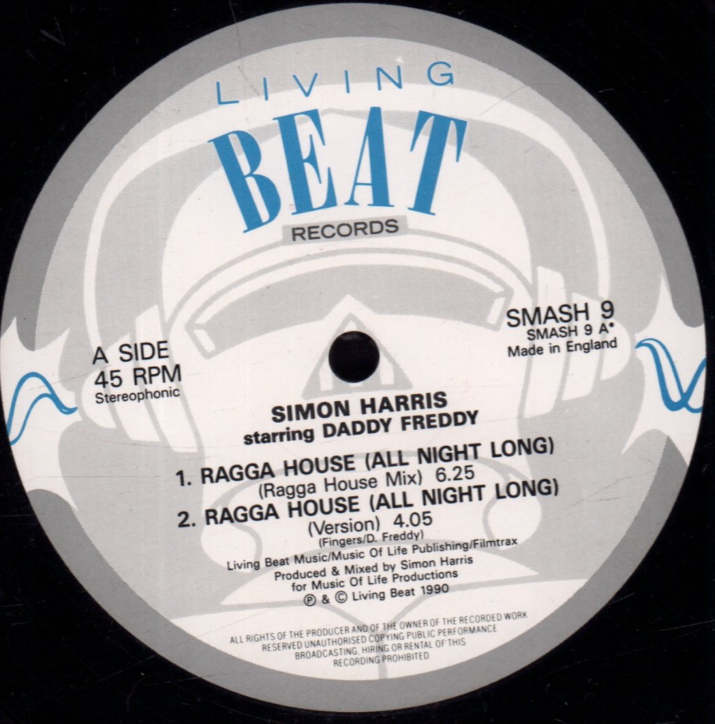 Simon Harris Starring Daddy Freddy - Ragga House - 12 Inch