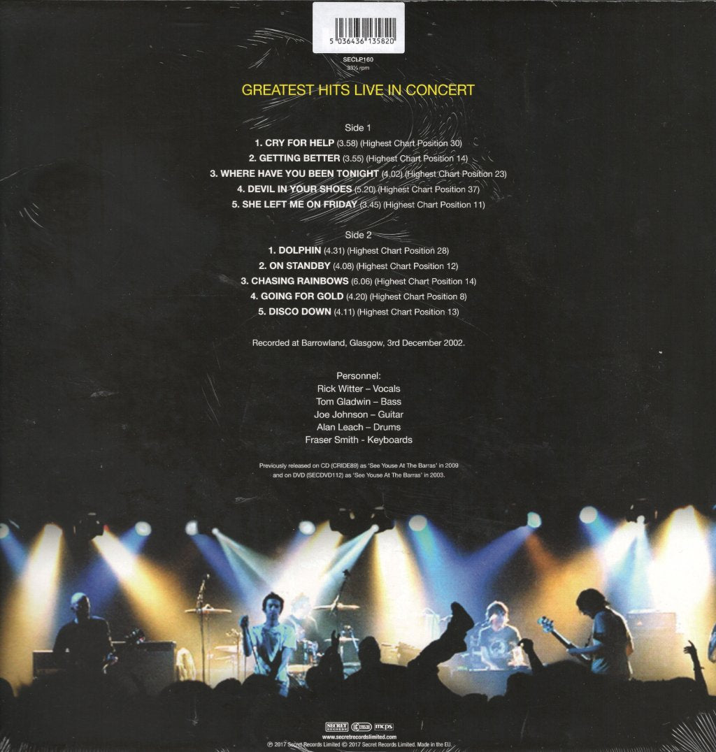 Shed Seven - See Youse At The Barras - Greatest Hits Live In Concert - Lp