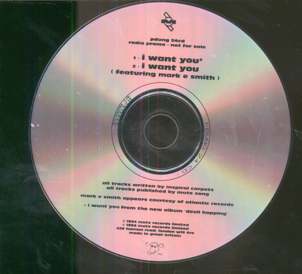 Inspiral Carpets Featuring Mark E Smith - I Want You - Cd