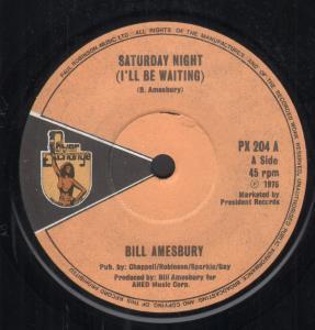 Bill Amesbury - Saturday Night - 7 Inch