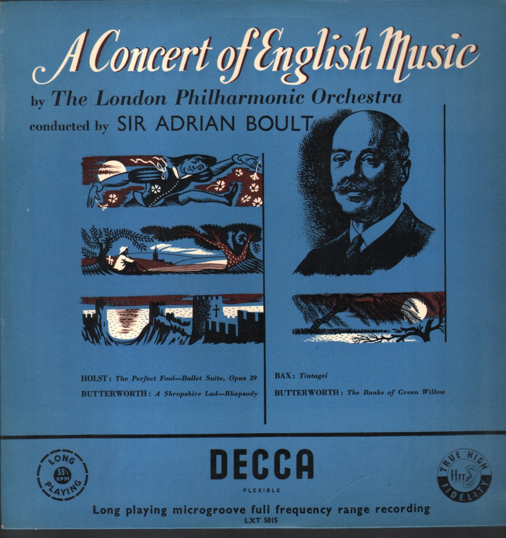 Sir Adrian Boult / London Philharmonic Orchestra - A Concert Of English Music - Lp