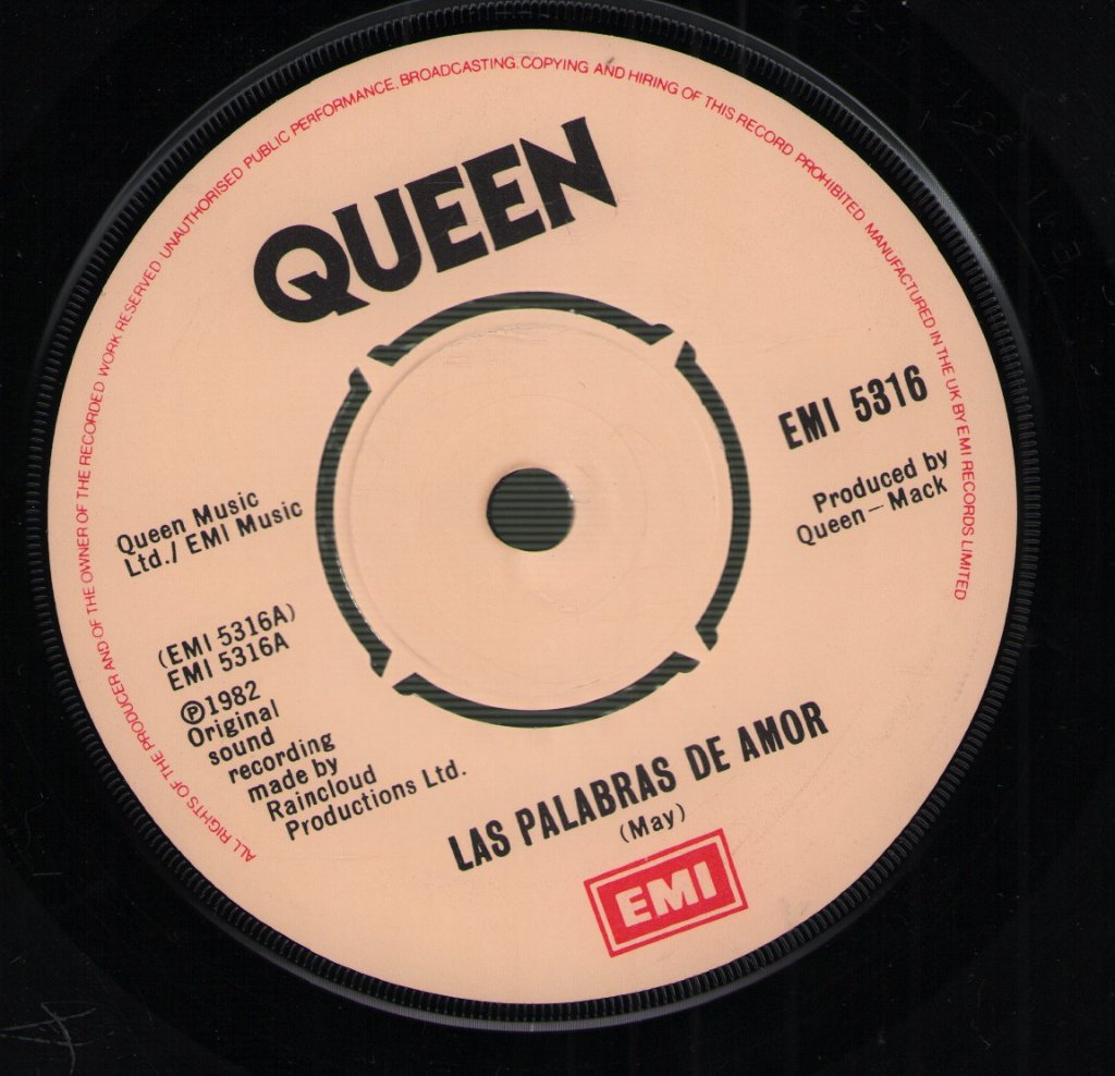 Queen - Las Palabras De Amor - 7 Inch