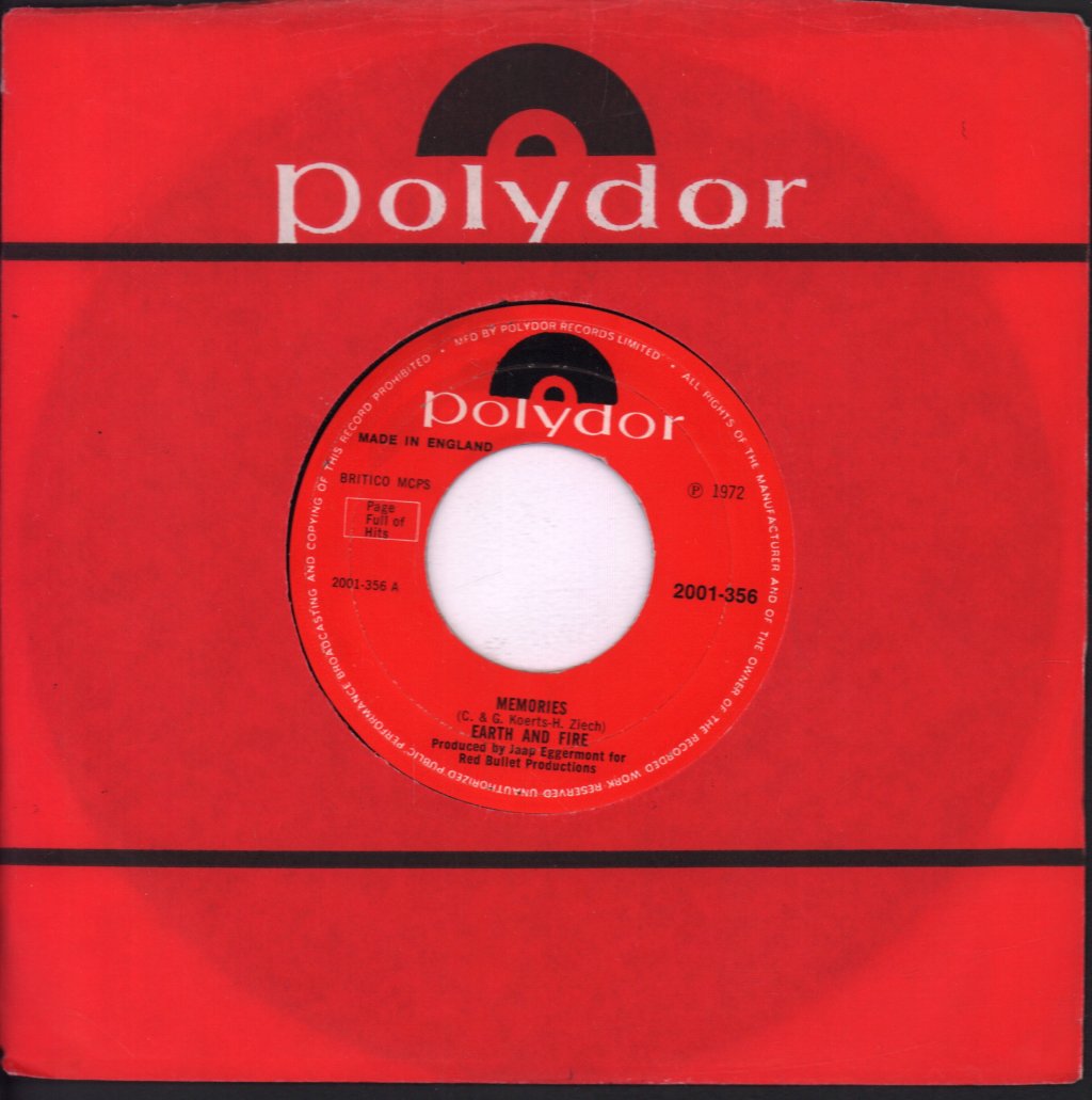 Earth And Fire - Memories - 7 Inch