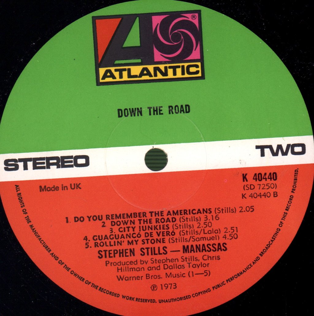 Stephen Stills Manassas - Down The Road - Lp
