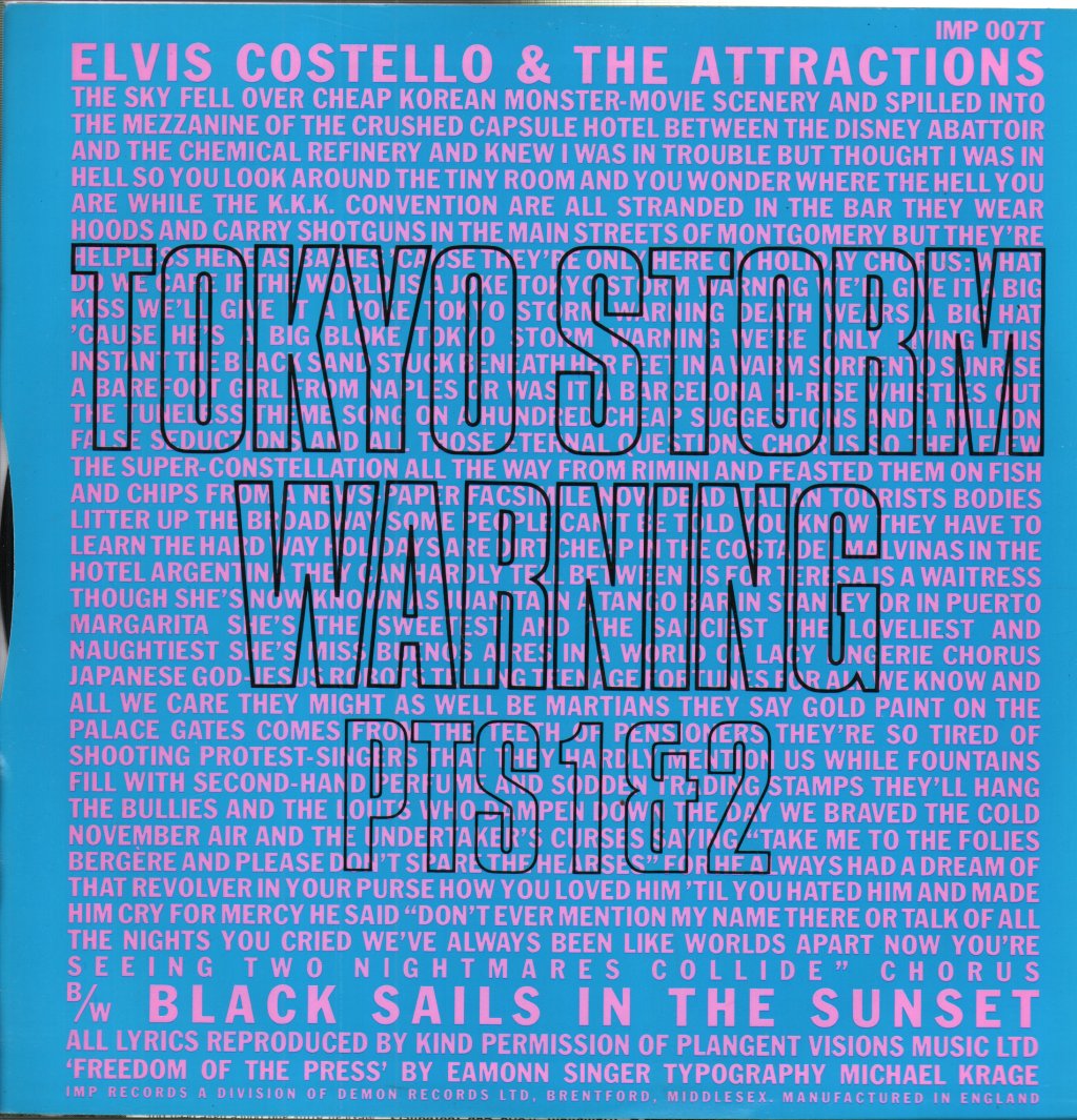 Elvis Costello - Tokyo Storm Warning - 12 Inch