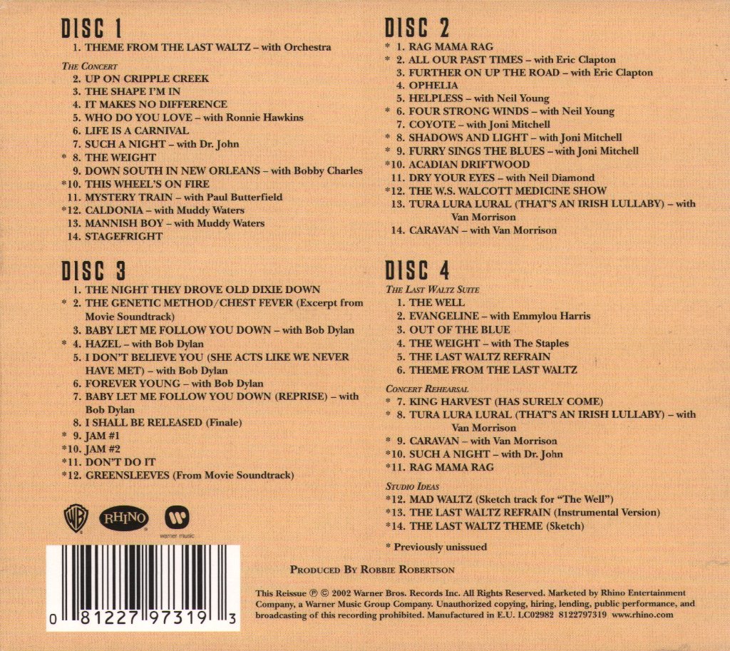 Band - Last Waltz - Cd Set