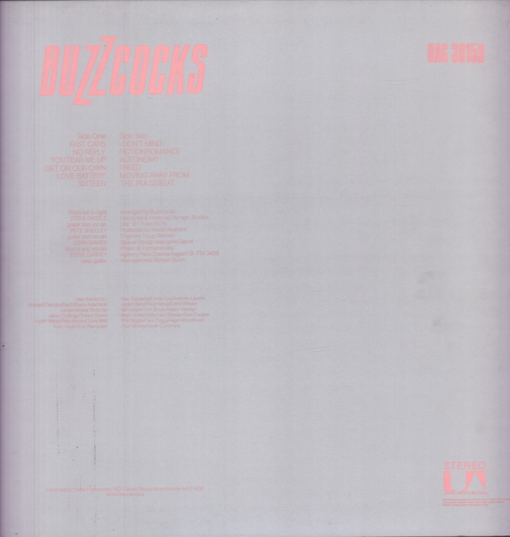 Buzzcocks - Another Music In A Different Kitchen - Lp