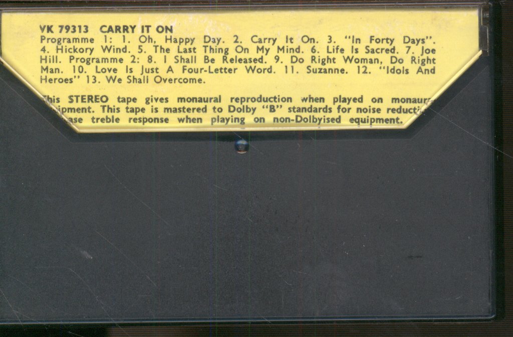Joan Baez - "Carry It On." Original Sound-Track Album - Cassette