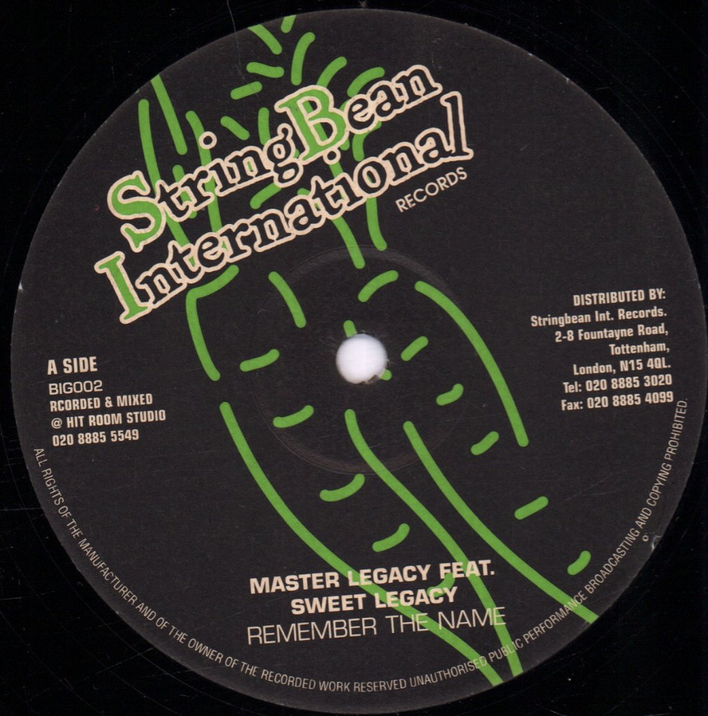 Master Legacy Featuring Sweet Legacy - Remember The Name - 12 Inch