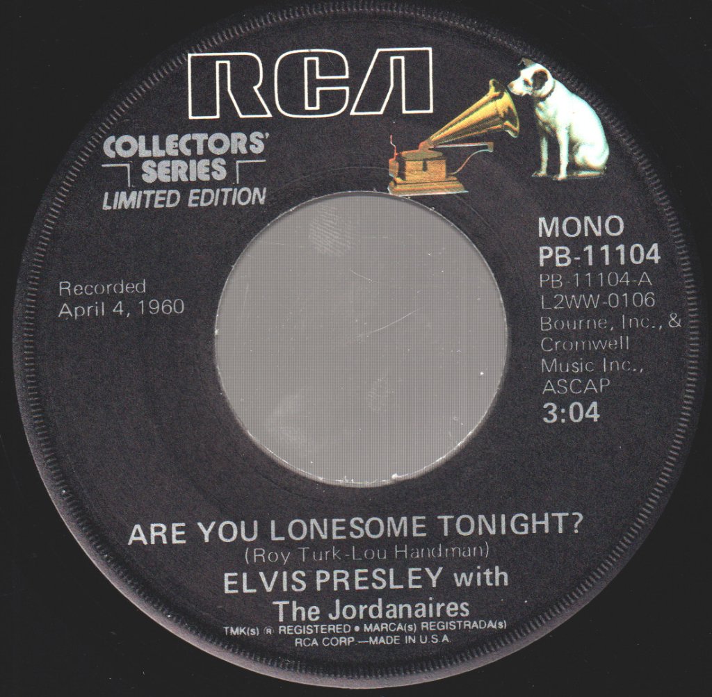 Elvis Presley - Are You Lonesome Tonight? - 7 Inch