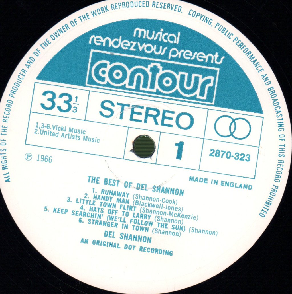 Del Shannon - Best Of - Lp