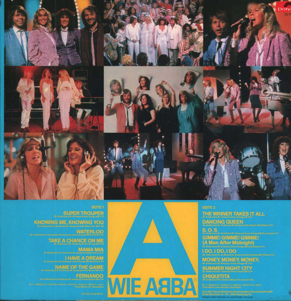 ABBA - A Wie ABBA (Die Grössten Erfolge Von »Waterloo« Bis »Super Trouper«) - Lp