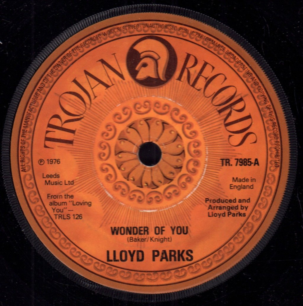Lloyd Parks - Wonder Of You - 7 Inch
