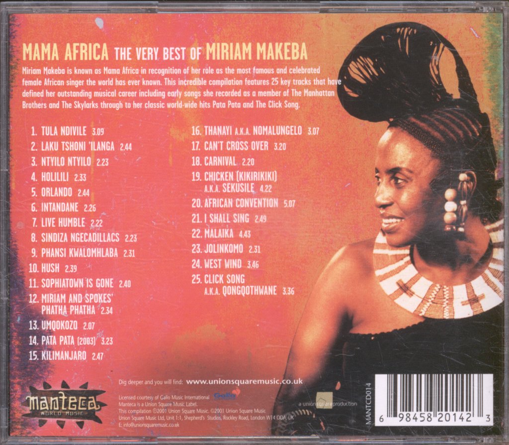 Miriam Makeba - Mama Africa: The Very Best Of Miriam Makeba - Cd
